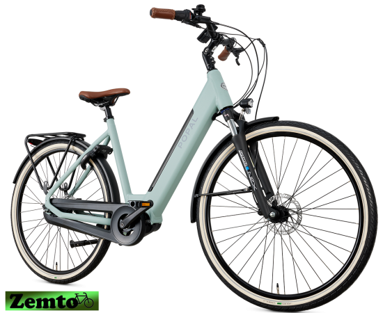 Preview: Damen Elektrofahrrad 47 cm, Novel, Shimano Mittelmotor mit, Mineral-Grün
